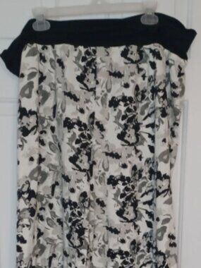 Simple Pleasures Yoga Pants 4X Fold Down Leggings Stretch Black White Grey